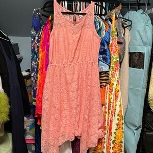 No Boundaries Peach Lace Top